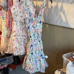 Polo by Ralph Lauren Floral Kids Dress - Blue, Green, Orange